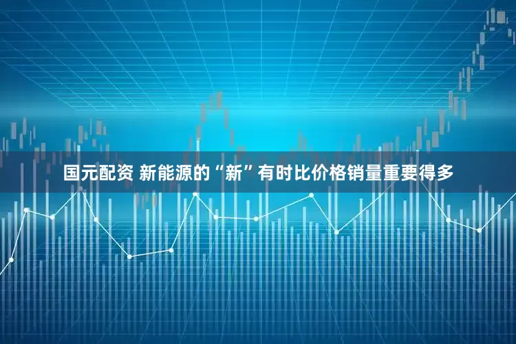 国元配资 新能源的“新”有时比价格销量重要得多